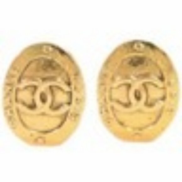 Chanel CC Earrings Clip-On Gold - Picture 5 of 15